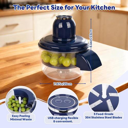 Automatic Electric Grape & Garlic Peeler – Blue