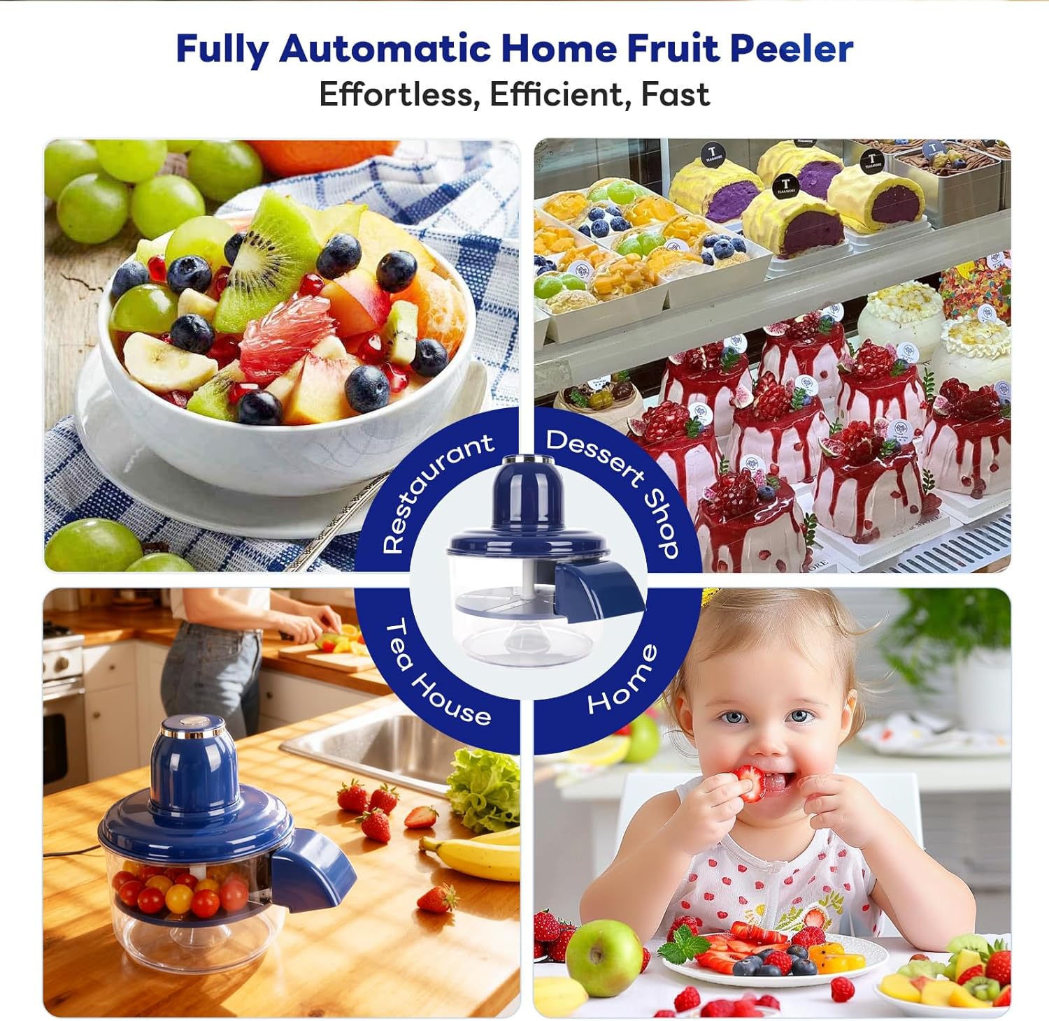 Automatic Electric Grape & Garlic Peeler – Blue