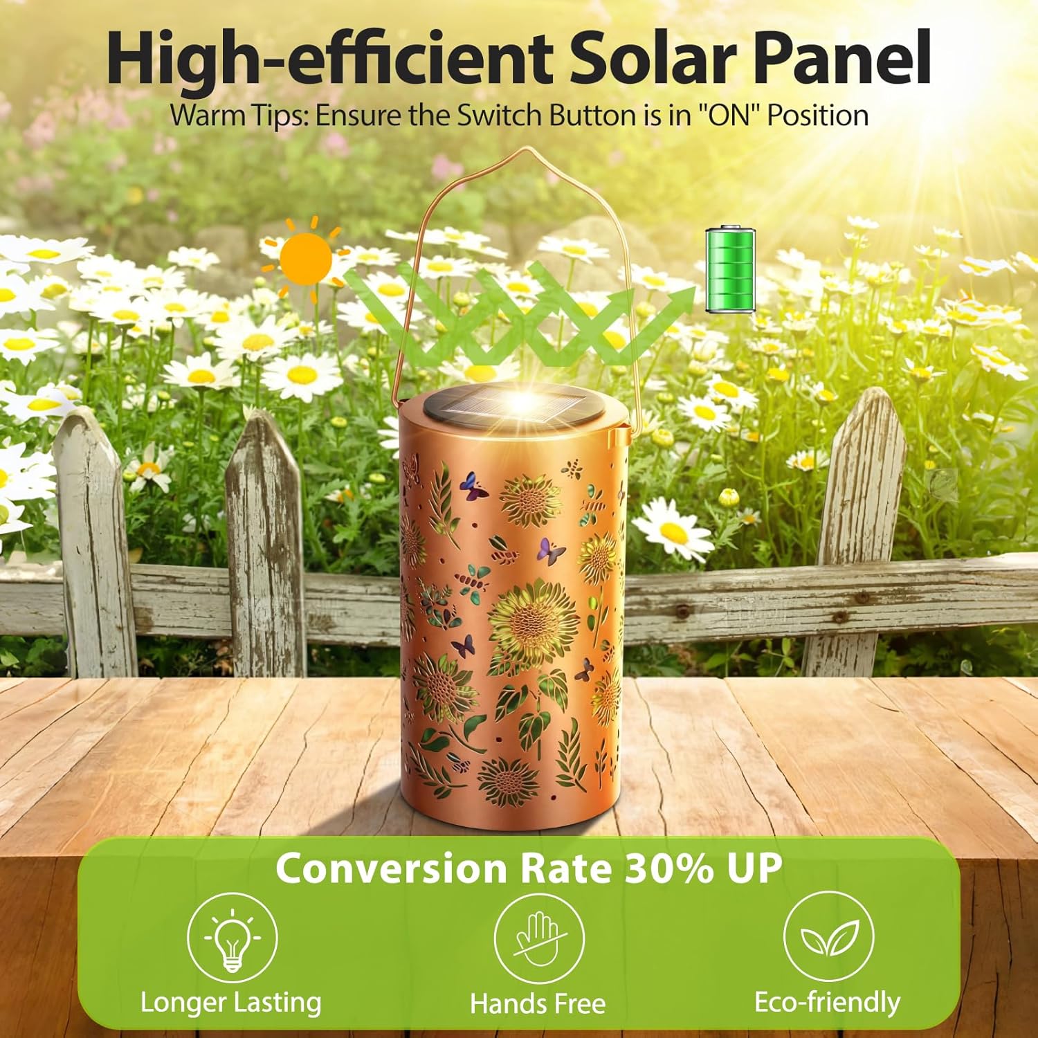 Solar Sunflower Lights 2-Pack – Color Changing Outdoor Decor